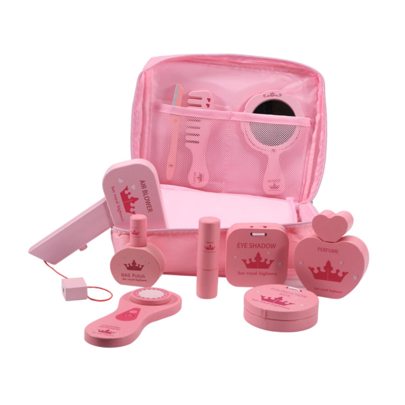 Beauty Makeup Set For Kids - 10x Pretend Makeup Kits Wood Beauty