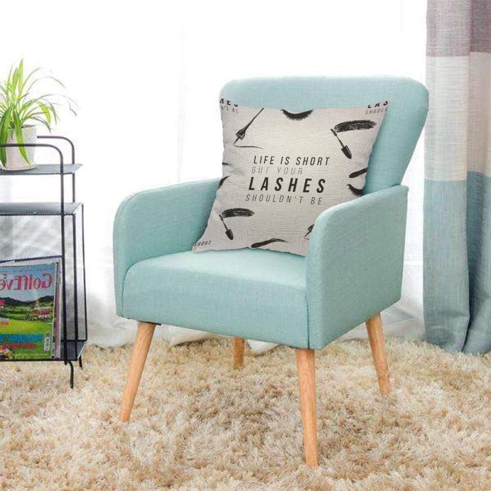 Funny Eyelash Quote Pillow Cov - đánh giá và giá Beauty Makeup Quotes Funny
