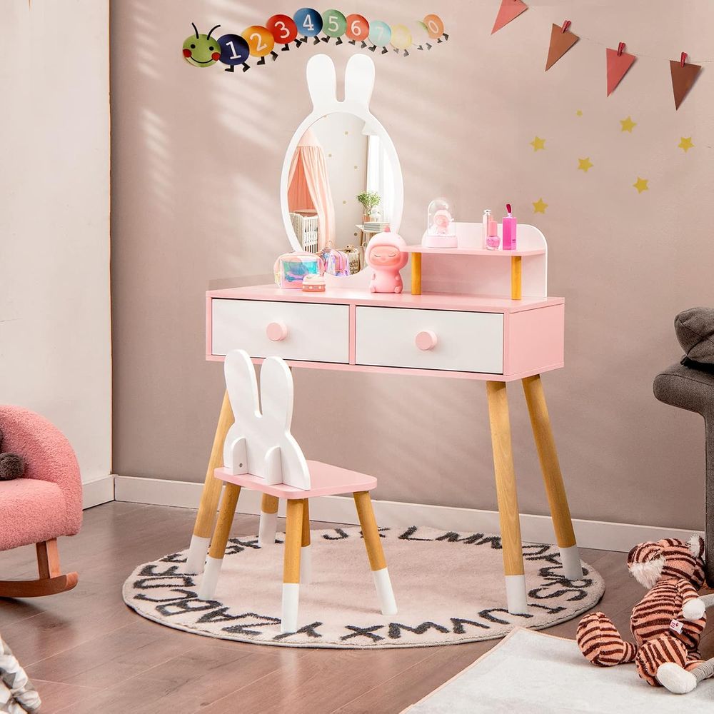 EY Kids Vanity, Rabbit Themed  - đánh giá và giá Beauty Makeup Set For Kids