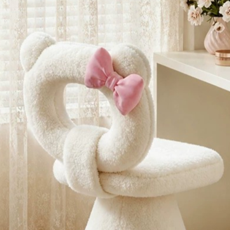 Bow Dressing Vanity Stool Pink - đánh giá và giá Beauty No Makeup