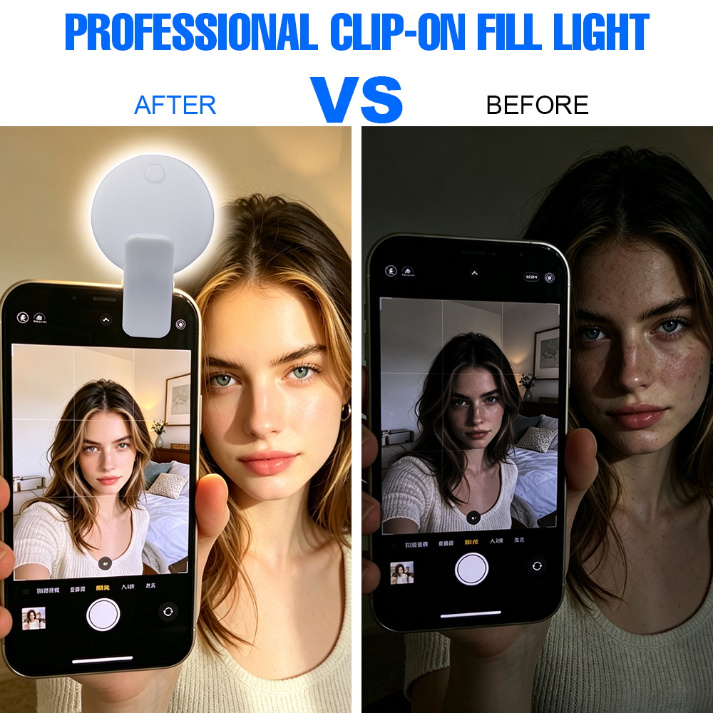 Clip On Selfie Fill Light Rech - đánh giá và giá Beauty No Makeup