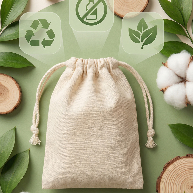 Natural Cotton Gift Bags Jewel - đánh giá và giá Beauty Makeup Fashion