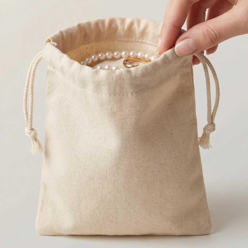 Natural Cotton Gift Bags Jewel - đánh giá và giá Beauty Makeup Fashion