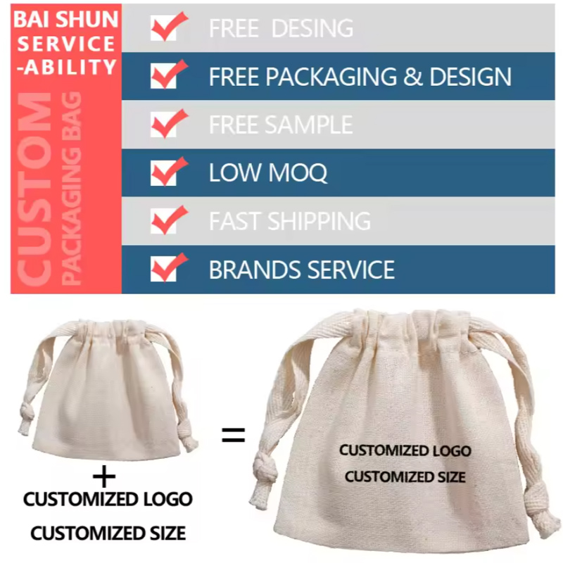 Natural Cotton Gift Bags Jewel - đánh giá và giá Beauty Makeup Fashion